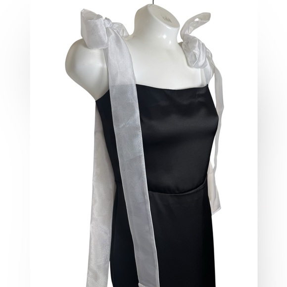 New Reformation Kacia Satin Bow Strap Dress - Picture 7 of 16